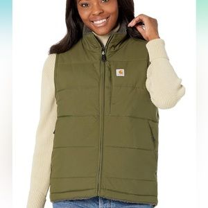 Carhartt Montana Relaxed Fit Reversible Insulated Vest in Basil